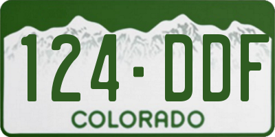 CO license plate 124DDF
