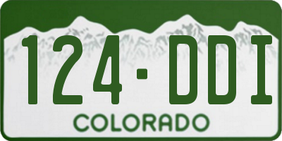 CO license plate 124DDI