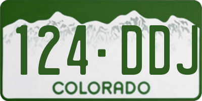 CO license plate 124DDJ