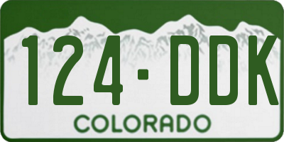 CO license plate 124DDK