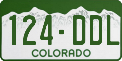 CO license plate 124DDL