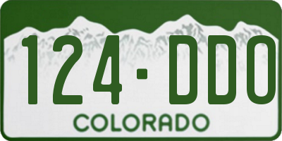 CO license plate 124DDO