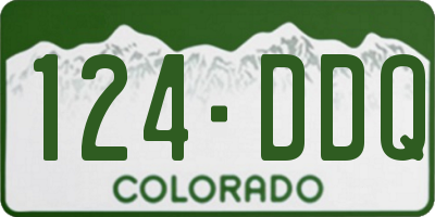 CO license plate 124DDQ
