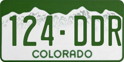 CO license plate 124DDR