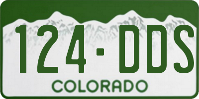 CO license plate 124DDS