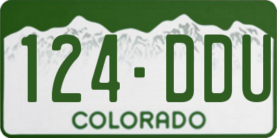 CO license plate 124DDU