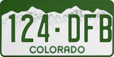 CO license plate 124DFB