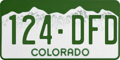 CO license plate 124DFD