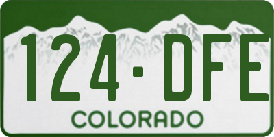 CO license plate 124DFE