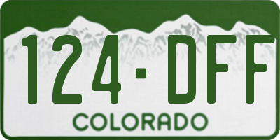 CO license plate 124DFF