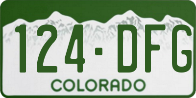 CO license plate 124DFG