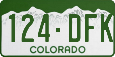 CO license plate 124DFK