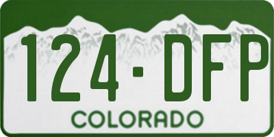 CO license plate 124DFP