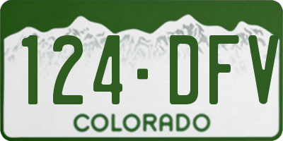 CO license plate 124DFV