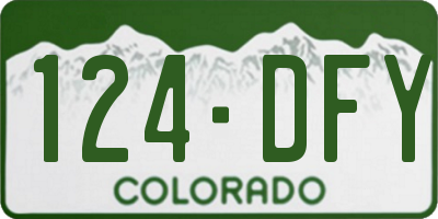 CO license plate 124DFY