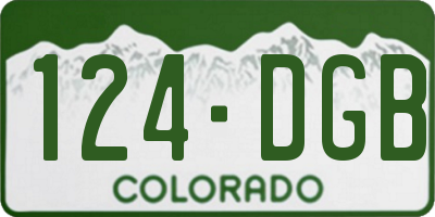 CO license plate 124DGB