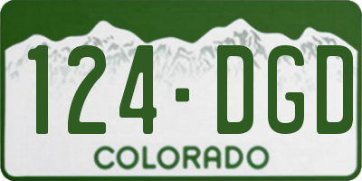 CO license plate 124DGD