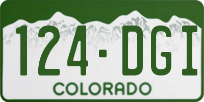 CO license plate 124DGI
