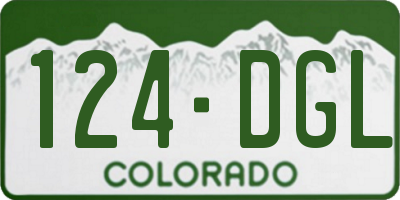 CO license plate 124DGL