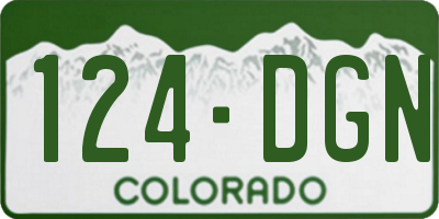 CO license plate 124DGN