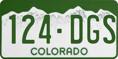 CO license plate 124DGS