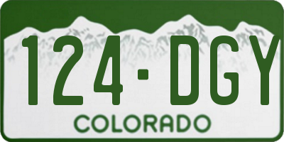 CO license plate 124DGY