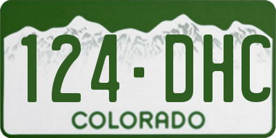 CO license plate 124DHC
