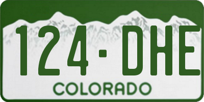CO license plate 124DHE
