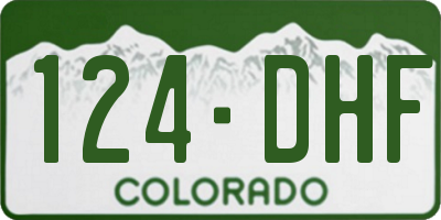 CO license plate 124DHF