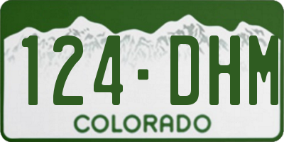 CO license plate 124DHM