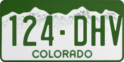 CO license plate 124DHV
