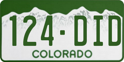 CO license plate 124DID