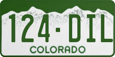 CO license plate 124DIL