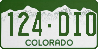 CO license plate 124DIO
