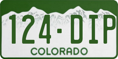 CO license plate 124DIP