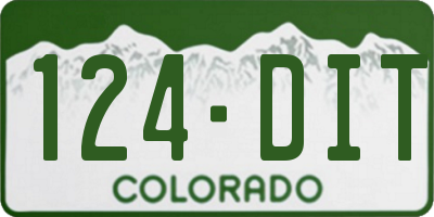CO license plate 124DIT