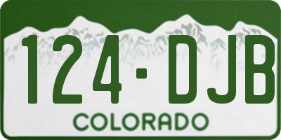 CO license plate 124DJB