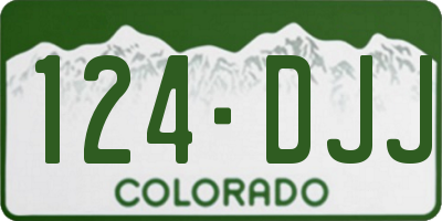 CO license plate 124DJJ