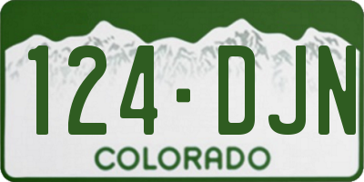 CO license plate 124DJN