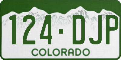 CO license plate 124DJP