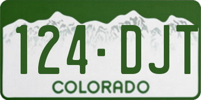 CO license plate 124DJT
