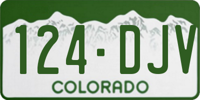 CO license plate 124DJV