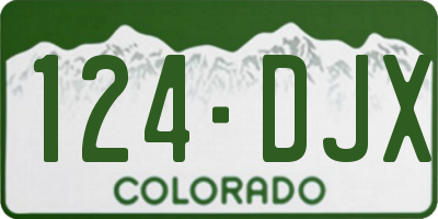 CO license plate 124DJX