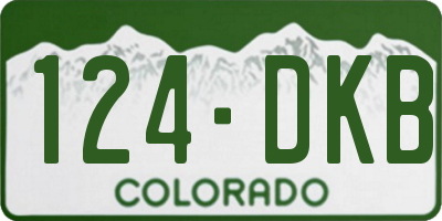CO license plate 124DKB