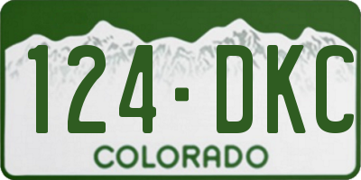 CO license plate 124DKC