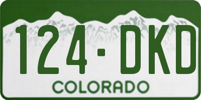 CO license plate 124DKD