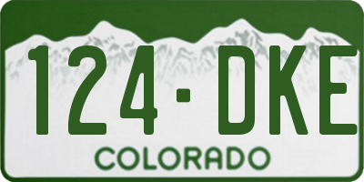 CO license plate 124DKE