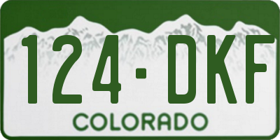 CO license plate 124DKF
