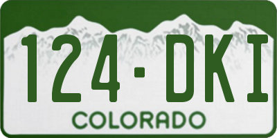 CO license plate 124DKI