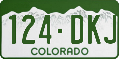 CO license plate 124DKJ